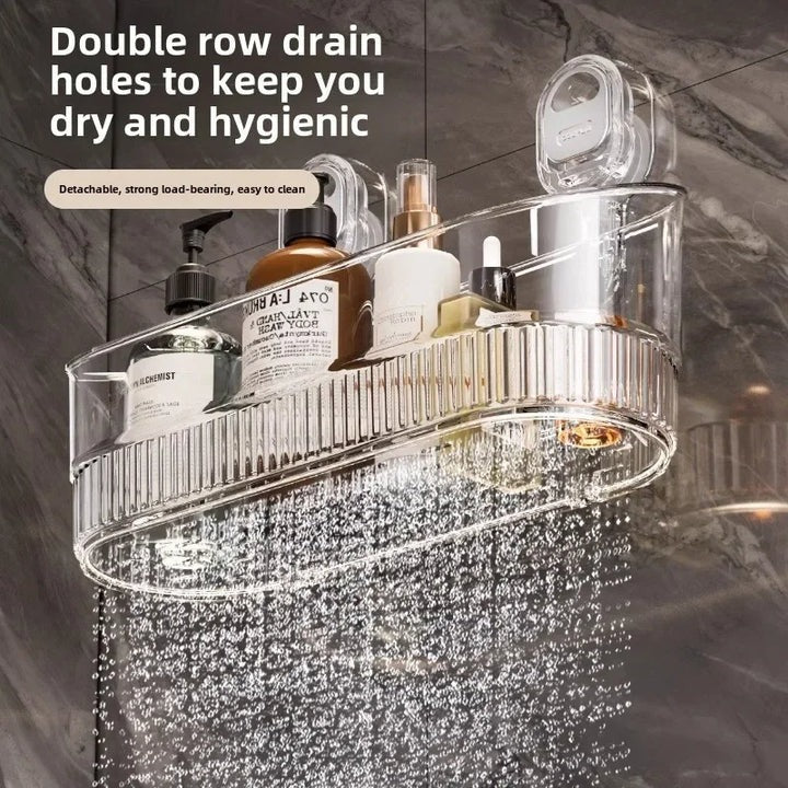Durable Shower Organizer with Secure Suction and 11 lb Capacity