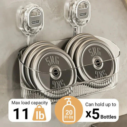 Durable Shower Organizer with Secure Suction and 11 lb Capacity