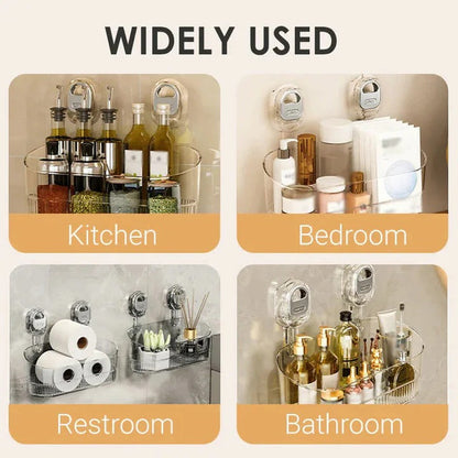 Durable Shower Organizer with Secure Suction and 11 lb Capacity