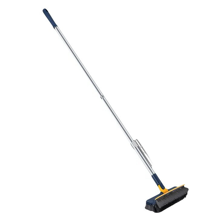 Ergonomic Long-Handled Cleaning Brush with Scraper Edge