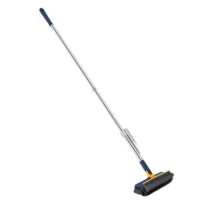 Ergonomic Long-Handled Cleaning Brush with Scraper Edge
