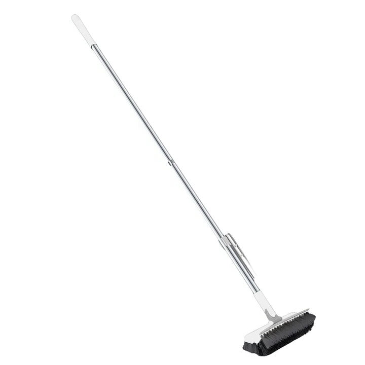 Ergonomic Long-Handled Cleaning Brush with Scraper Edge