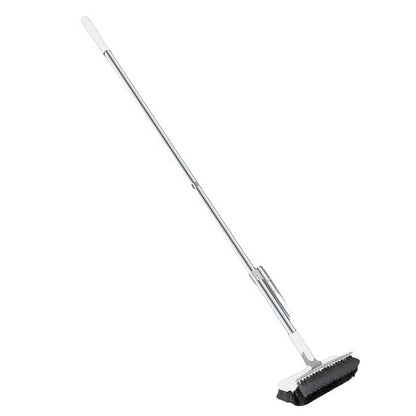 Ergonomic Long-Handled Cleaning Brush with Scraper Edge