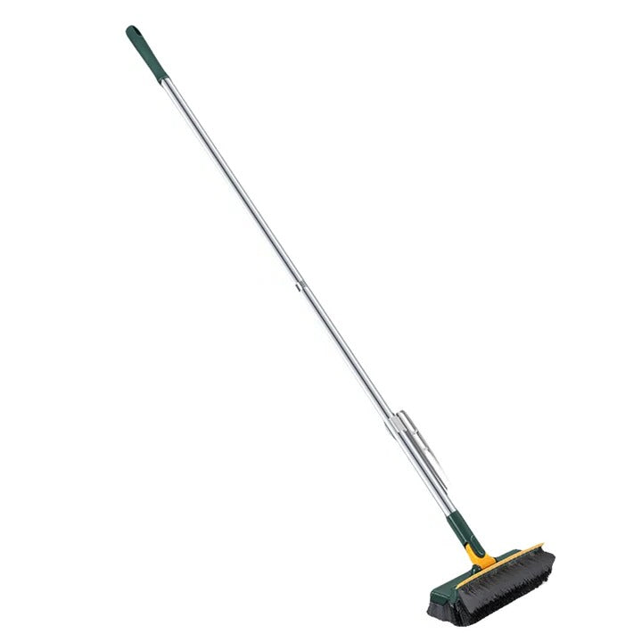Ergonomic Long-Handled Cleaning Brush with Scraper Edge