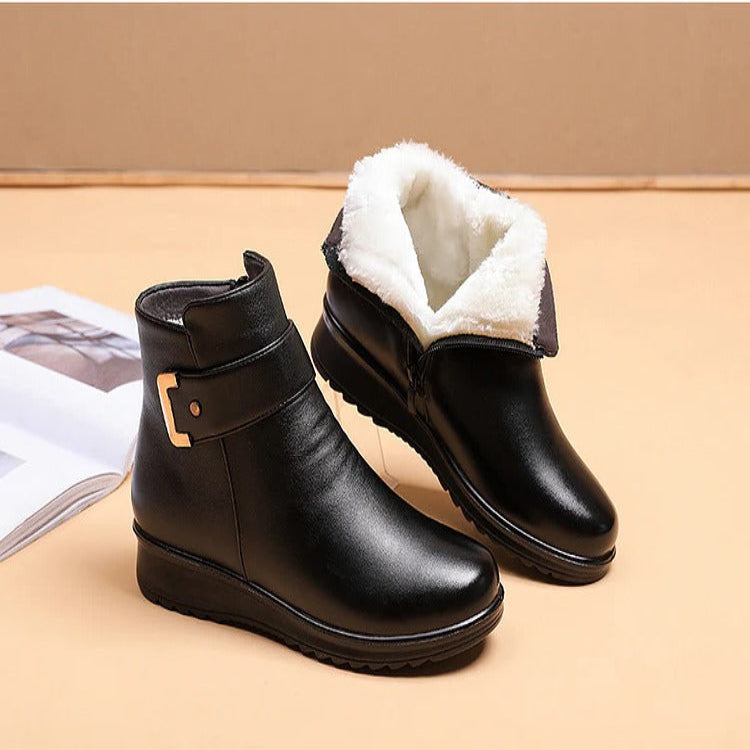 Insulated Waterproof Ankle Boots for Women with Non-Slip Sole