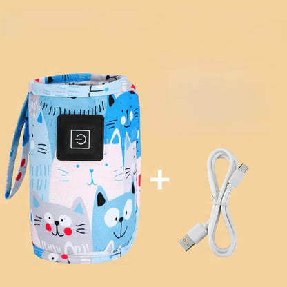 Travel-Ready USB Baby Bottle Heater with Adjustable Heat Levels