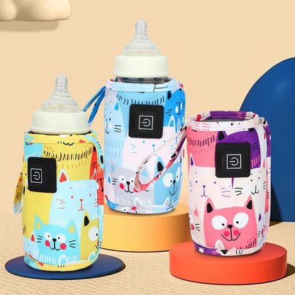 Travel-Ready USB Baby Bottle Heater with Adjustable Heat Levels