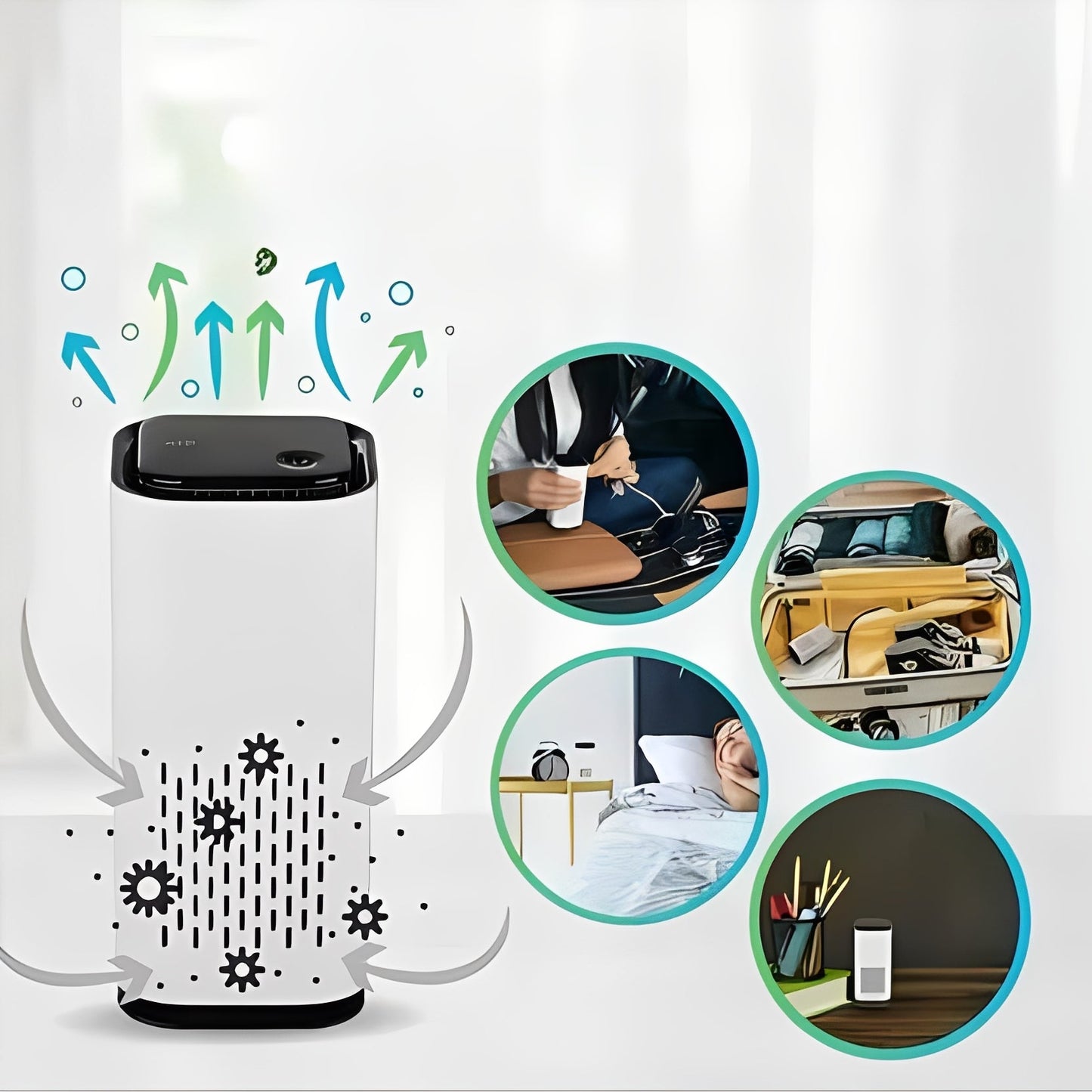 Compact USB Pet Air Purifier with HEPA and Carbon Filtration