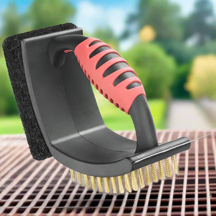 Ultimate Brass Grill Cleaner with Copper Scraper Tool