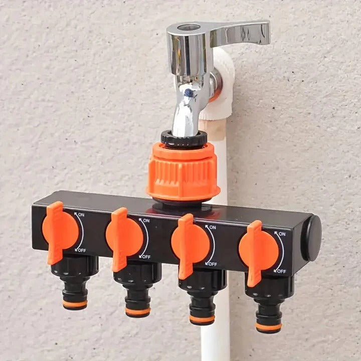Quadruple Garden Hose Connector for Effortless Watering