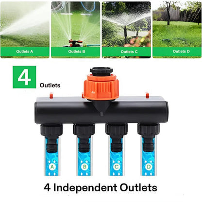 Quadruple Garden Hose Connector for Effortless Watering