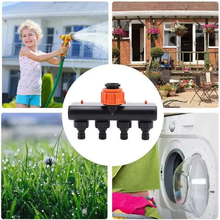 Quadruple Garden Hose Connector for Effortless Watering