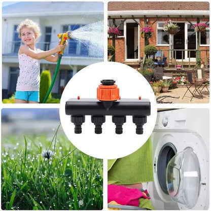Quadruple Garden Hose Connector for Effortless Watering