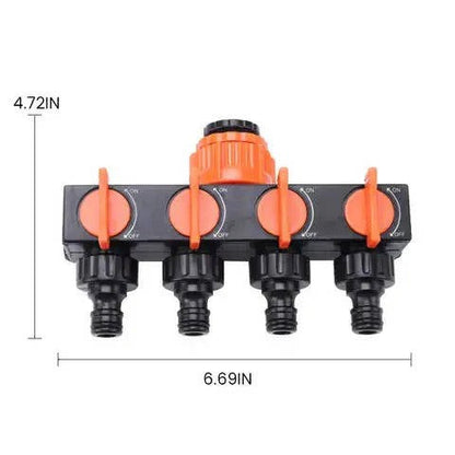 Quadruple Garden Hose Connector for Effortless Watering