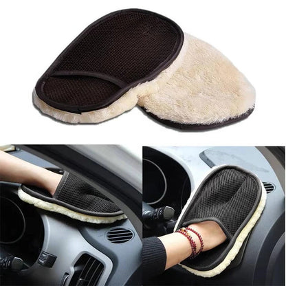 Reversible Microfiber Auto Cleaning Cloth with Secure Wrist Strap