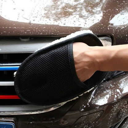 Reversible Microfiber Auto Cleaning Cloth with Secure Wrist Strap