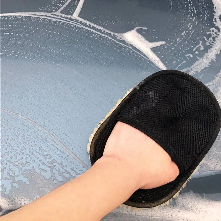 Reversible Microfiber Auto Cleaning Cloth with Secure Wrist Strap