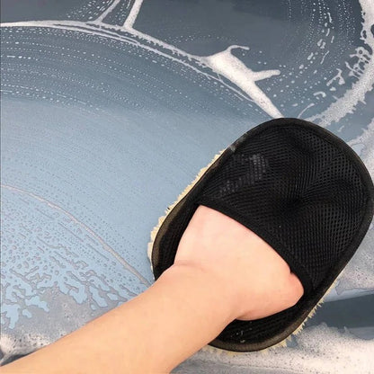 Reversible Microfiber Auto Cleaning Cloth with Secure Wrist Strap