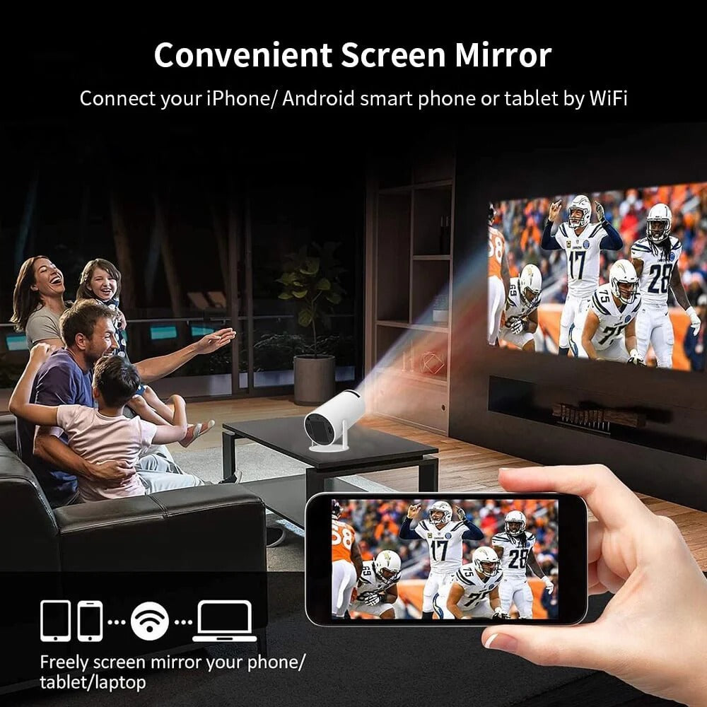 Compact Home Cinema Projector with 130-Inch 4K Display