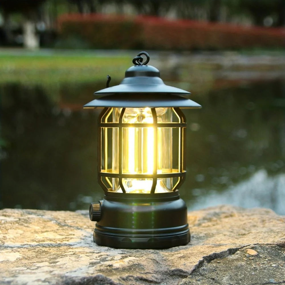 Compact Rechargeable Lantern with Dimmable LED Light for Outdoor Use
