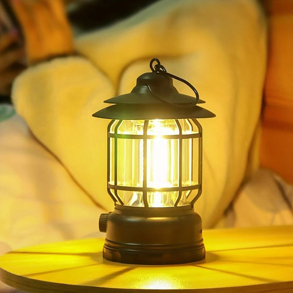 Compact Rechargeable Lantern with Dimmable LED Light for Outdoor Use