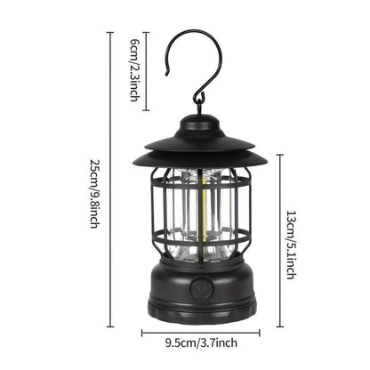 Compact Rechargeable Lantern with Dimmable LED Light for Outdoor Use