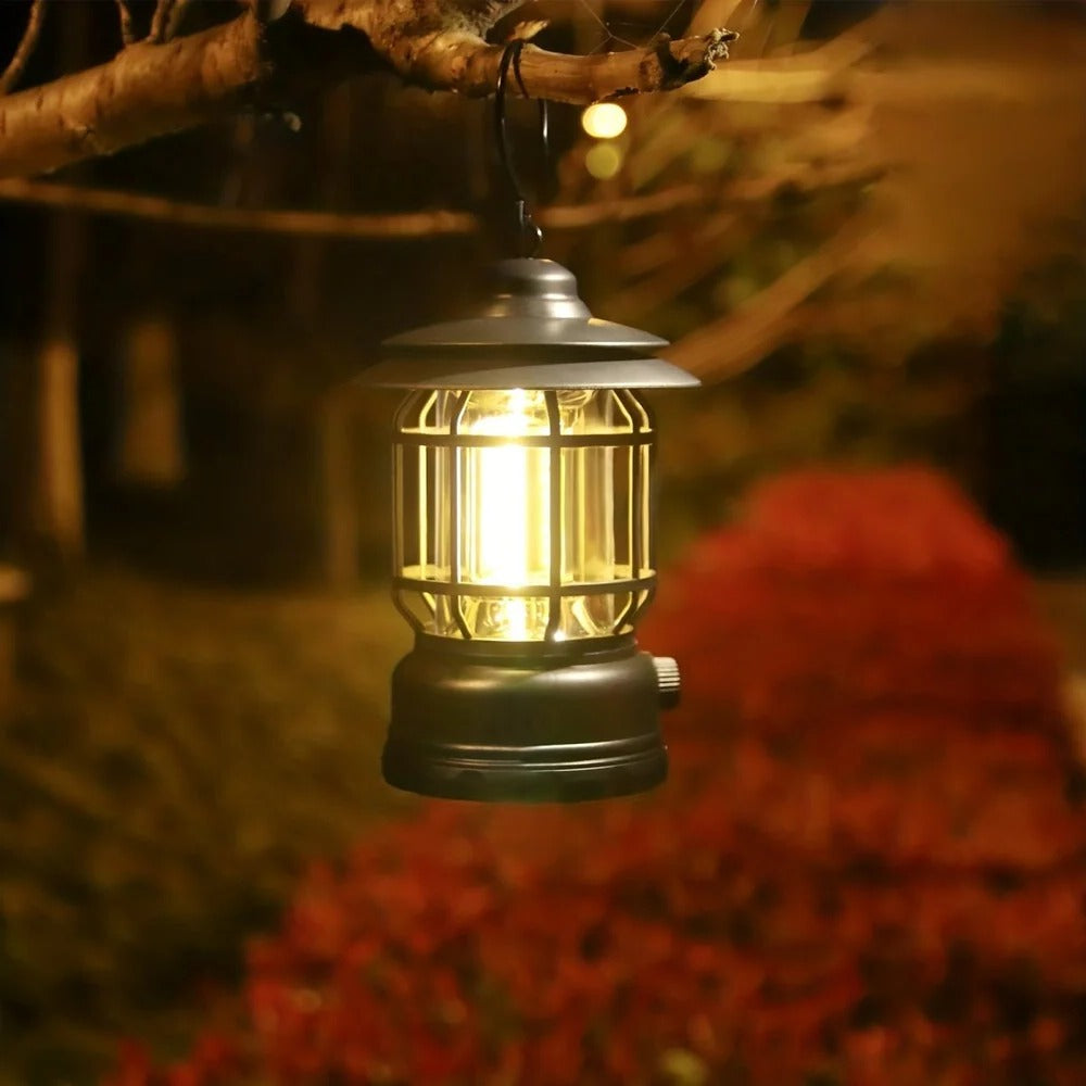 Compact Rechargeable Lantern with Dimmable LED Light for Outdoor Use