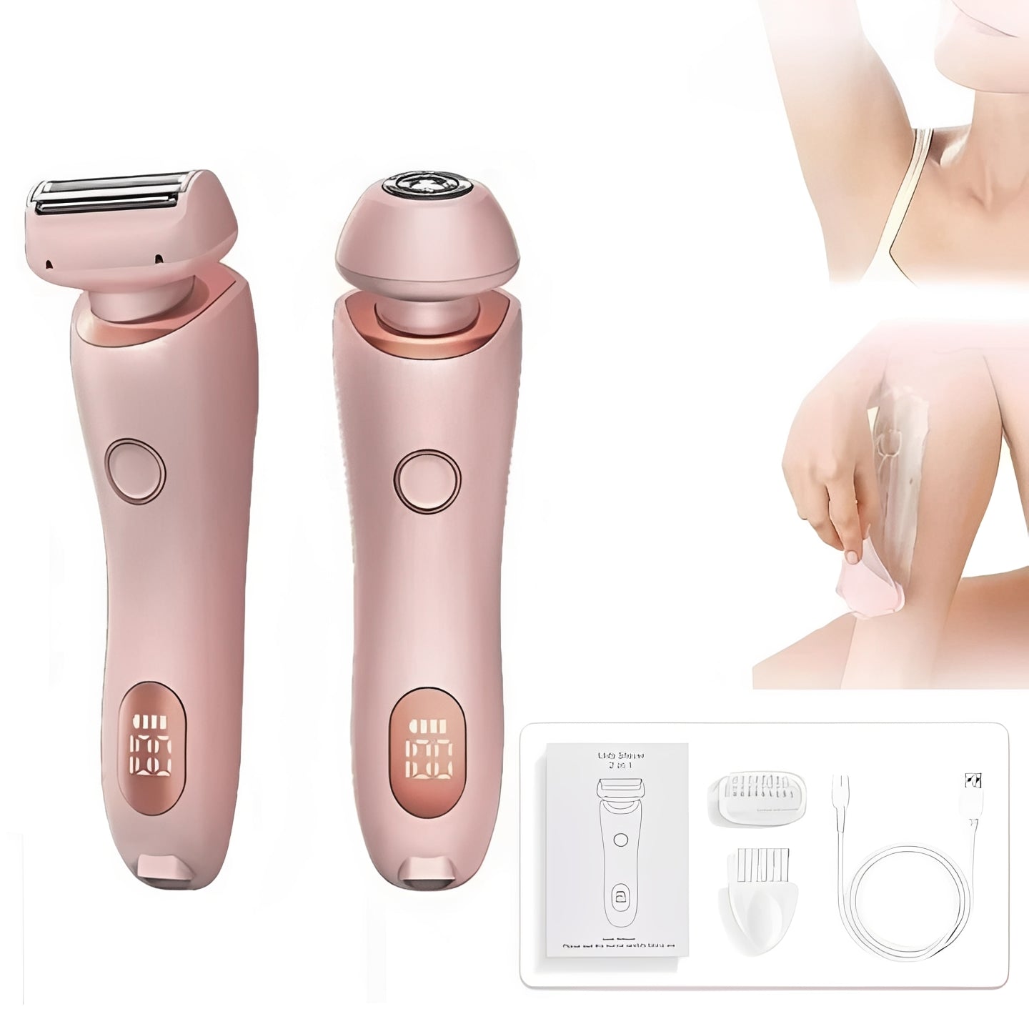 Sleek Women's Cordless Grooming Shaver for Sensitive Areas