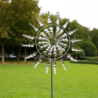 Elegant Dual-Tier Wind Spinner for Your Garden