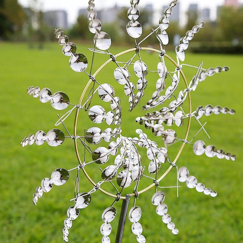 Elegant Dual-Tier Wind Spinner for Your Garden