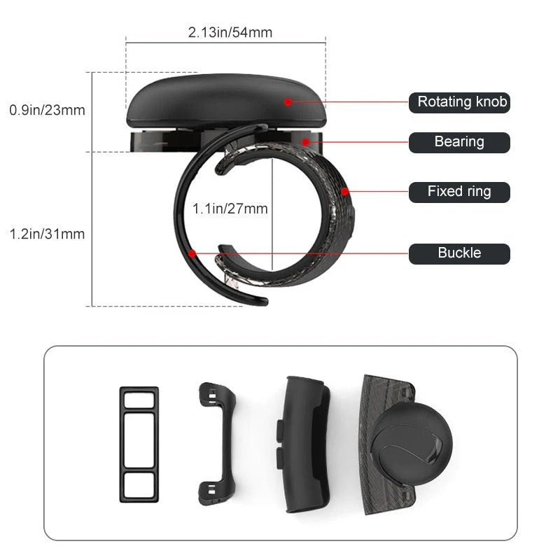 Effortless 360-Degree Steering Wheel Control Knob