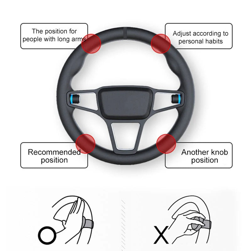 Effortless 360-Degree Steering Wheel Control Knob