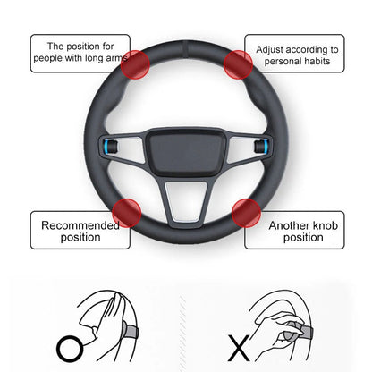 Effortless 360-Degree Steering Wheel Control Knob