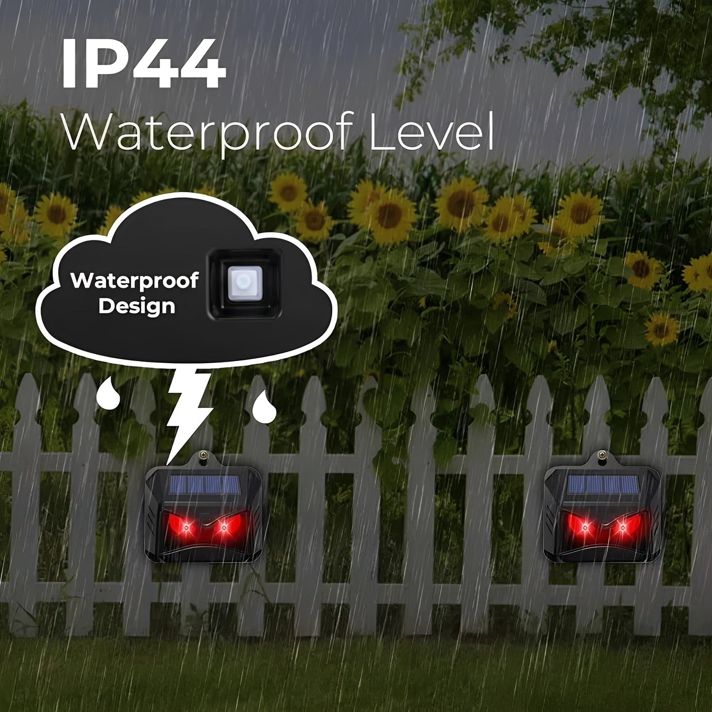 Solar-Activated Ultrasonic Wildlife Deterrent, Set of 2