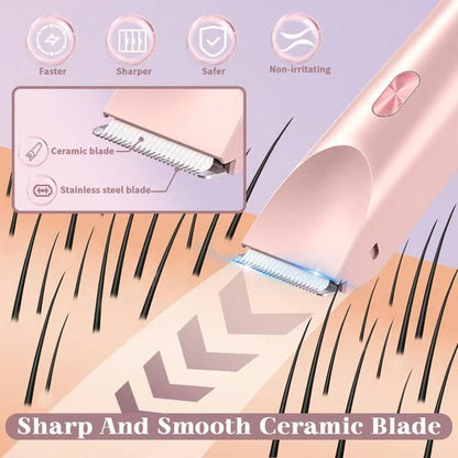 Cordless Women's Electric Shaver with Bikini Trimmer Head