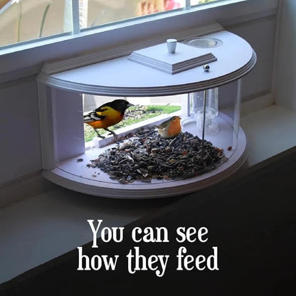 See-Through Window Bird Feeder with Easy Suction Cup Setup