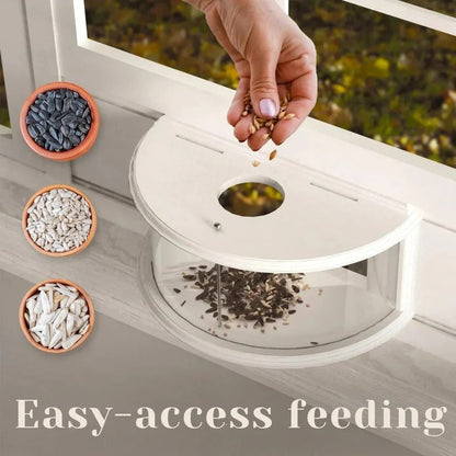 See-Through Window Bird Feeder with Easy Suction Cup Setup