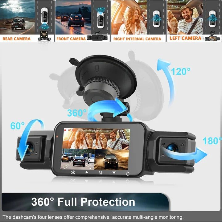 All-Around Vehicle Security Camera with Night Vision & Wi-Fi