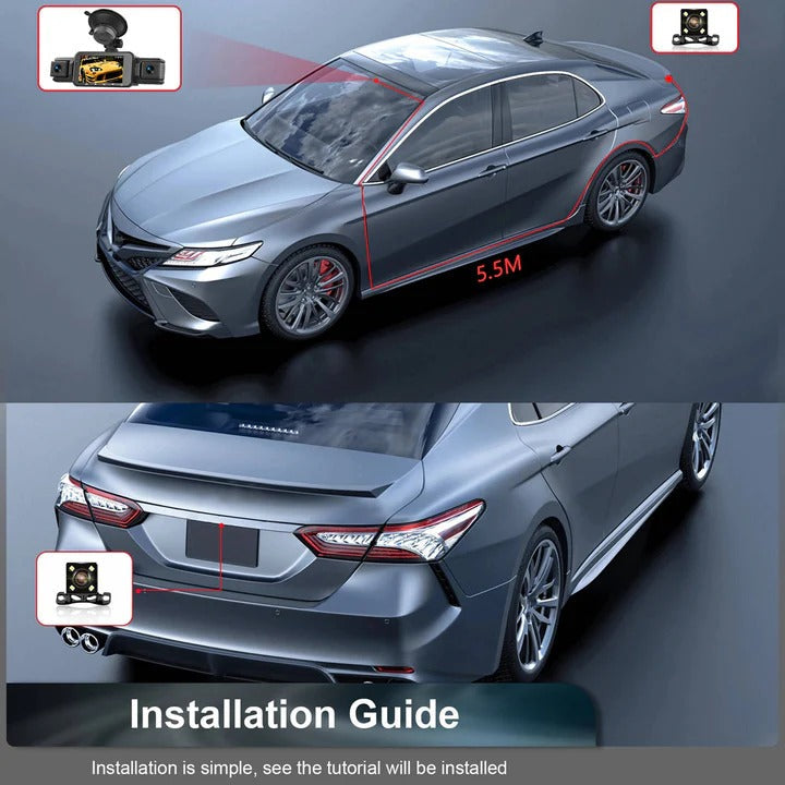 All-Around Vehicle Security Camera with Night Vision & Wi-Fi