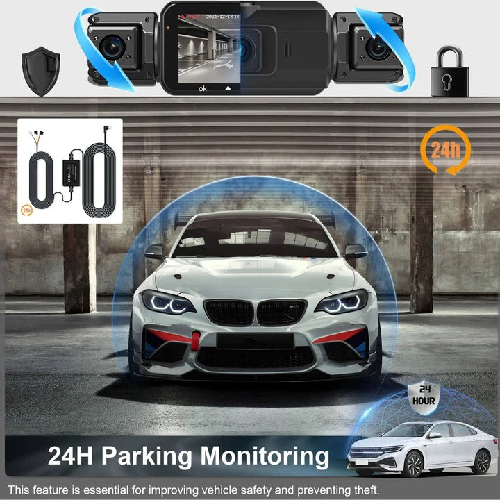 All-Around Vehicle Security Camera with Night Vision & Wi-Fi