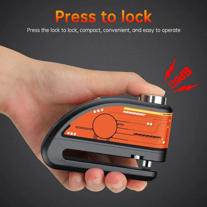 SecureGuard Disc Brake Lock with Alarm System for Motorcycles