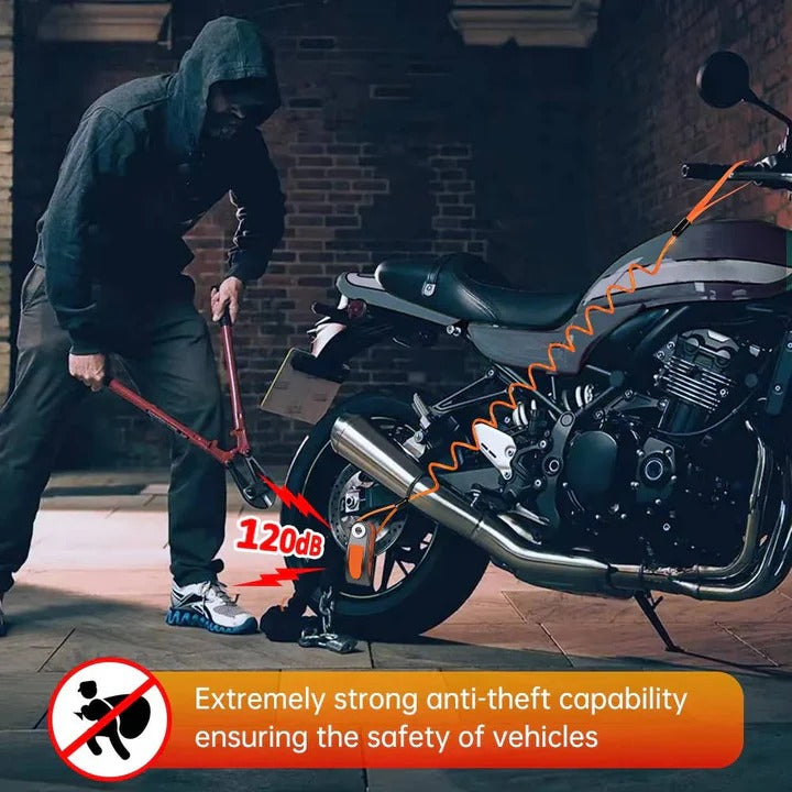 SecureGuard Disc Brake Lock with Alarm System for Motorcycles