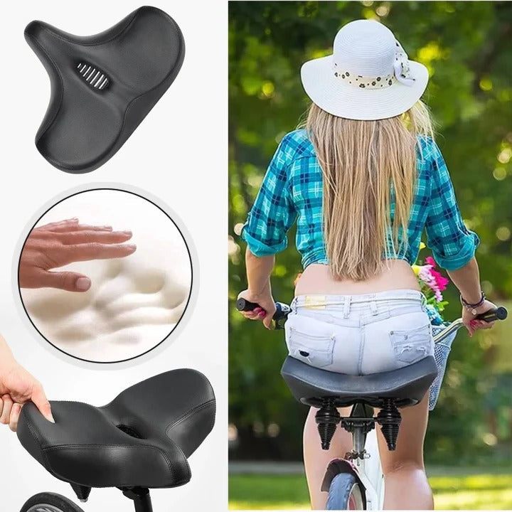 Comfort Ride Bicycle Seat with Enhanced Support for Long Journeys
