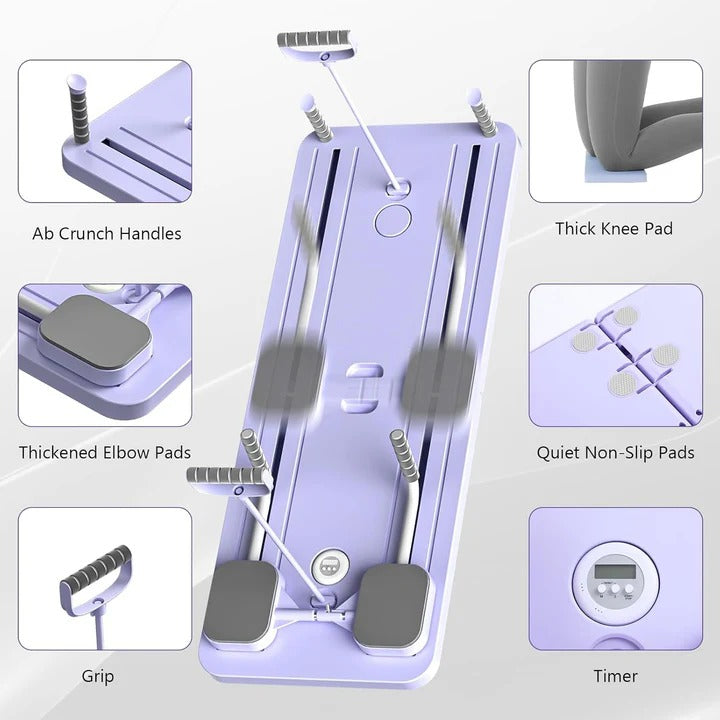 Compact All-in-One Pilates Workout Board for Home Fitness