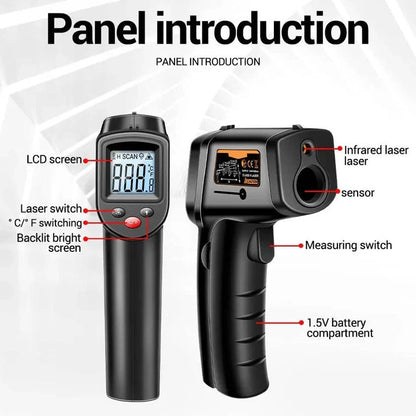 Precision Non-Contact Infrared Laser Thermometer for Exact Surface Readings