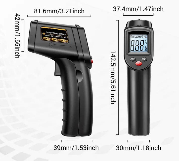 Precision Non-Contact Infrared Laser Thermometer for Exact Surface Readings
