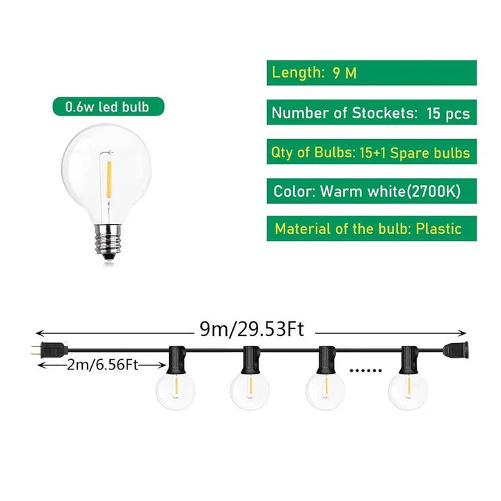 Charming LED String Lights for Outdoor and Indoor Decor