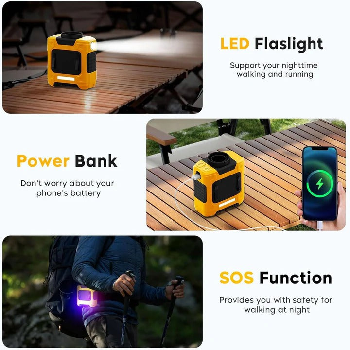 Versatile Clip-On Fan with Adjustable Speeds and Emergency Light