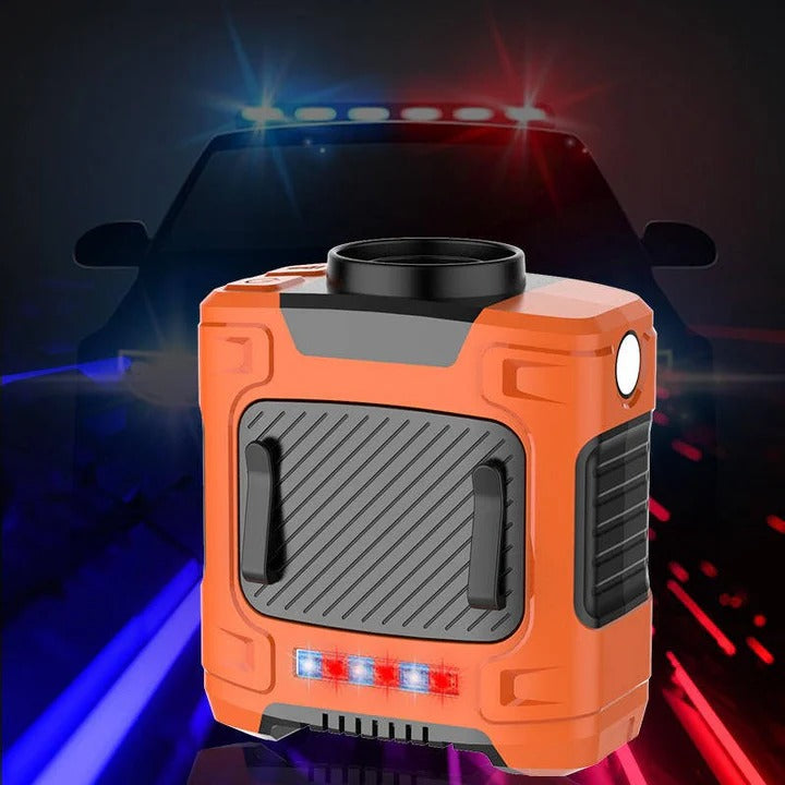 Versatile Clip-On Fan with Adjustable Speeds and Emergency Light