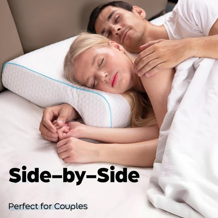 Couples Comfort Pillow with Arm Freedom and Supportive Design